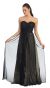 Main image of Strapless Pleats & Sequins Long Formal Evening Prom Dress